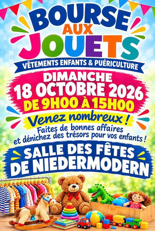 Bourse aux jouets, puériculture, vêtements