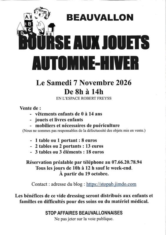 Bourse aux jouets