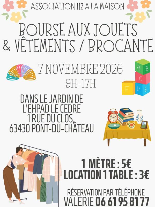 Bourse aux jouets, vêtements et vide grenier