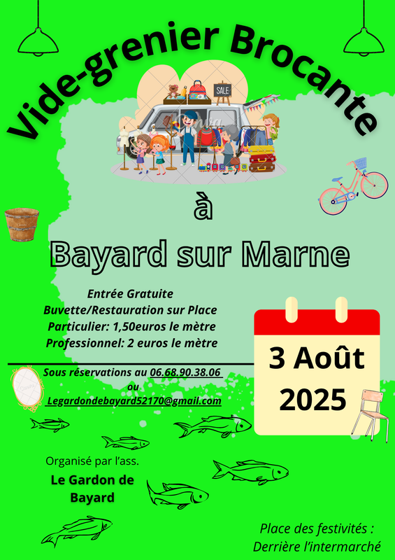 La brocante de l'association du gardon de bayard