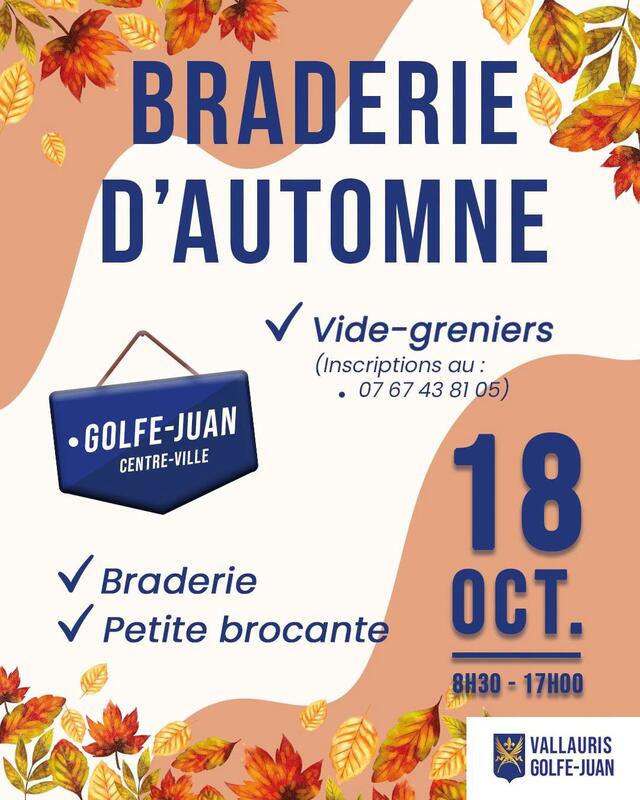 Vide grenier - braderie de l'automne golfe-juan