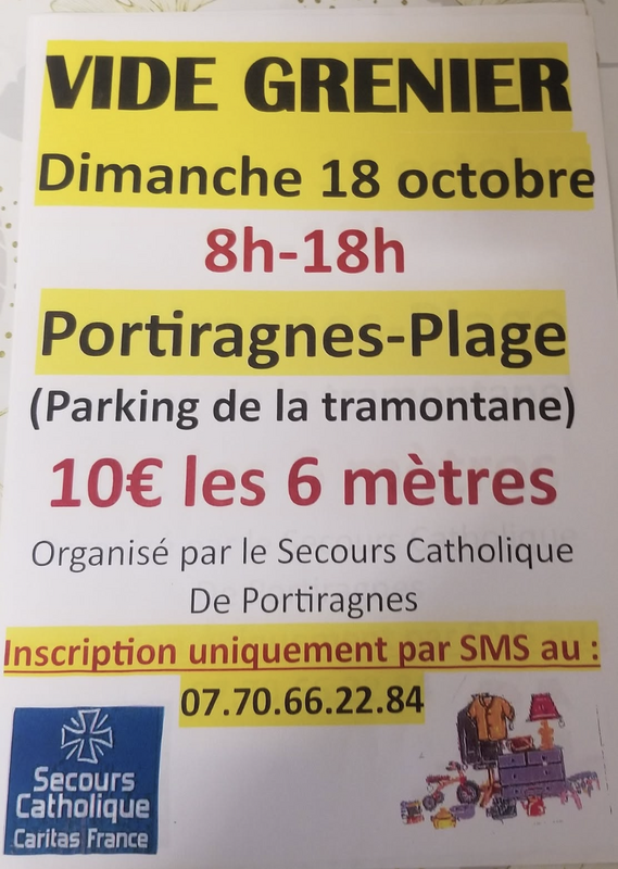 Vide grenier du secours catholique