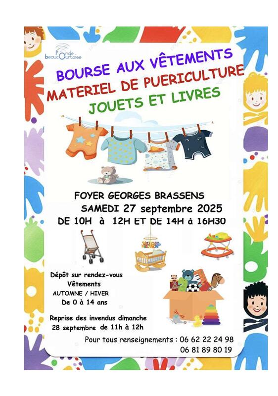 Bourse aux vêtements - puériculture - jouets