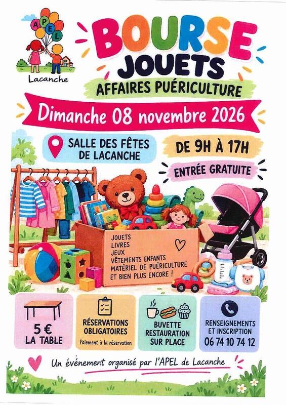 Bourse aux jouets et affaires de puériculture