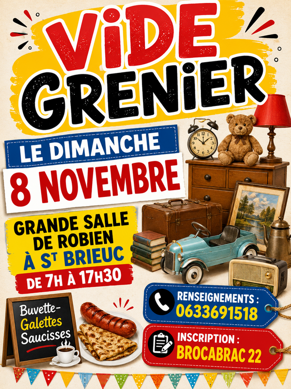 Vide grenier association villag'hellio
