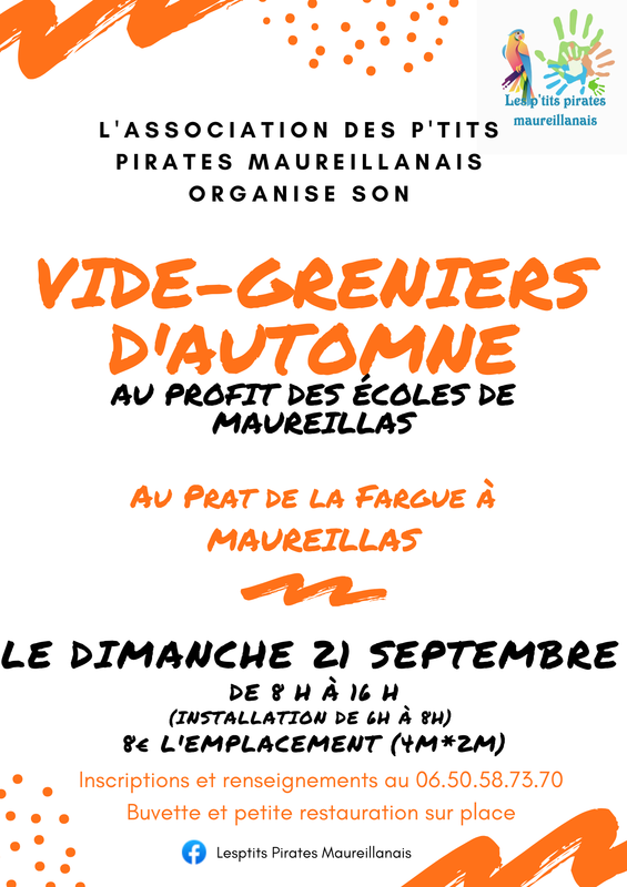 Vide-greniers au profit des écoles de maureillas
