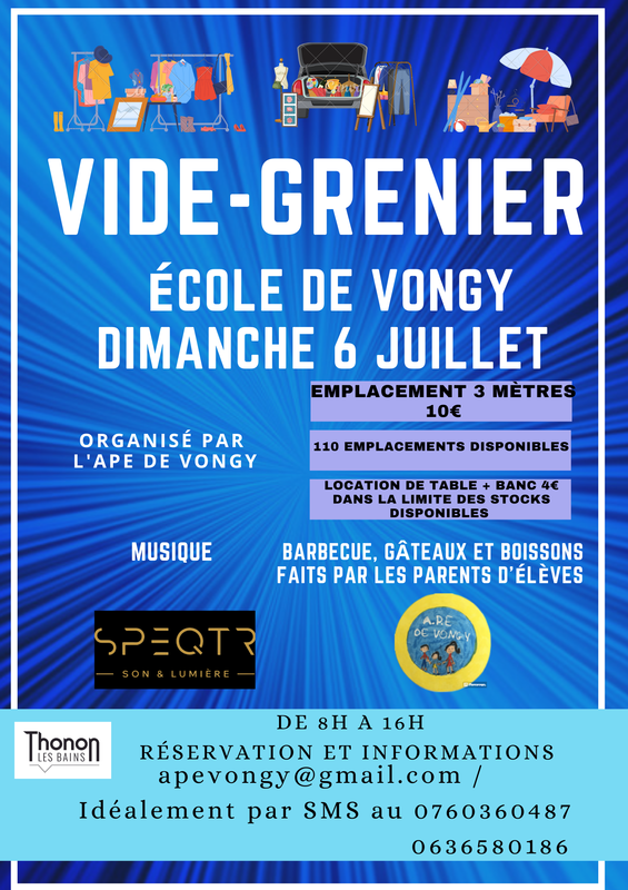 Vide grenier ape de vongy