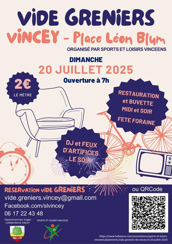 Vide greniers de vincey