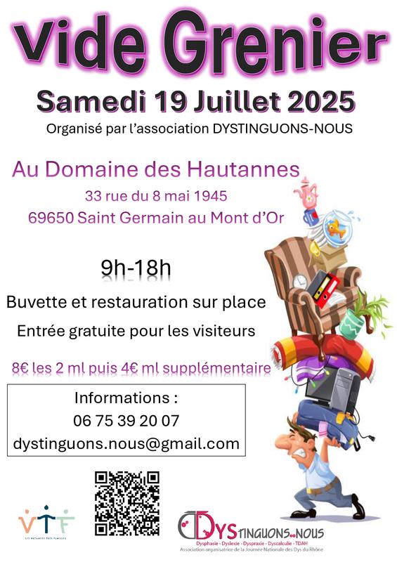 Vide grenier de l'association dystinguons-nous