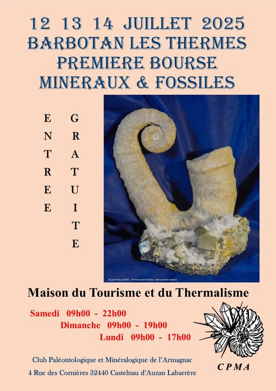 Bourse salon minéraux et fossiles