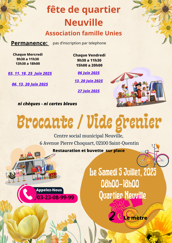 Brocante - fête de quartier neuville