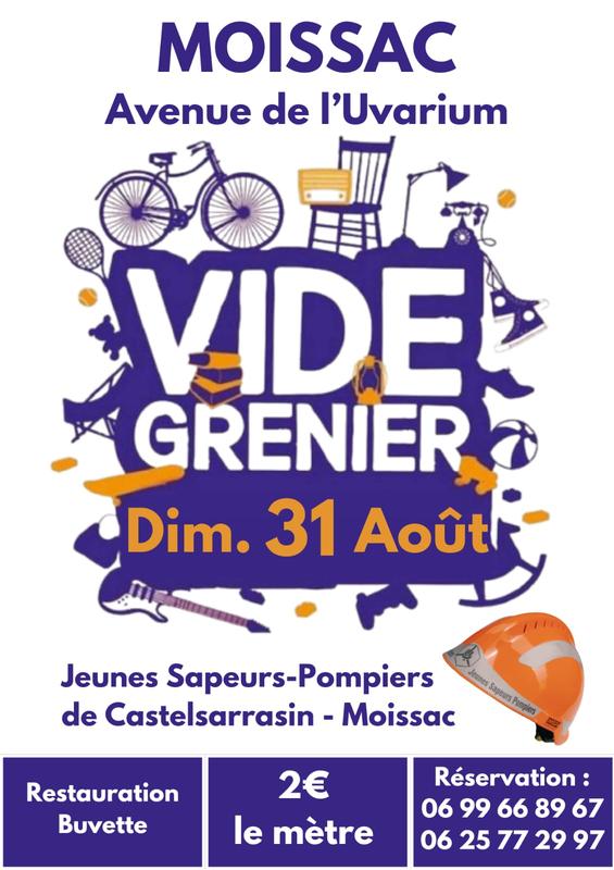 Vide-grenier des jeunes sapeurs-pompiers de castel-moissac