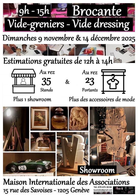 Brocante - vide-greniers - vide dressing - séance gratuite d'estimations