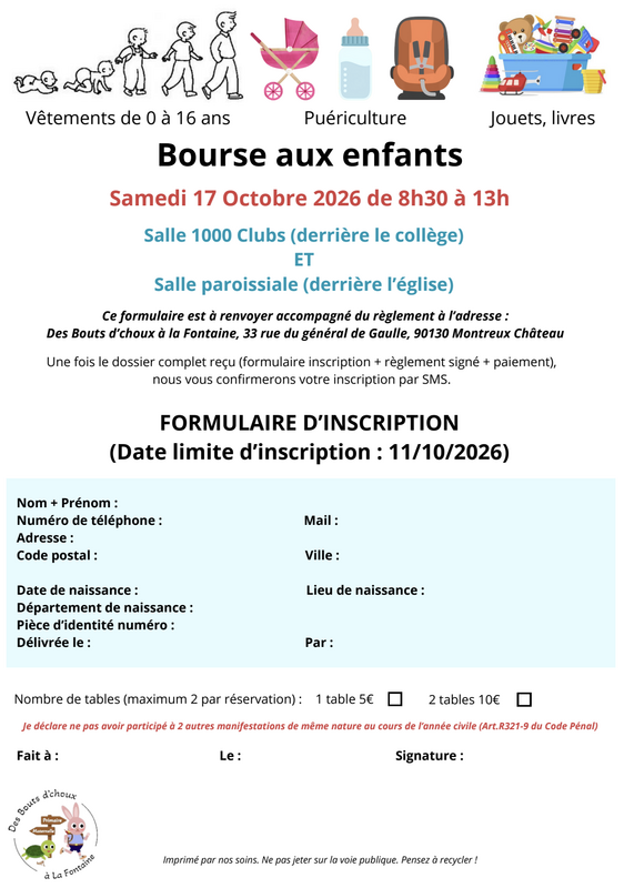 Baby bourse d'automne