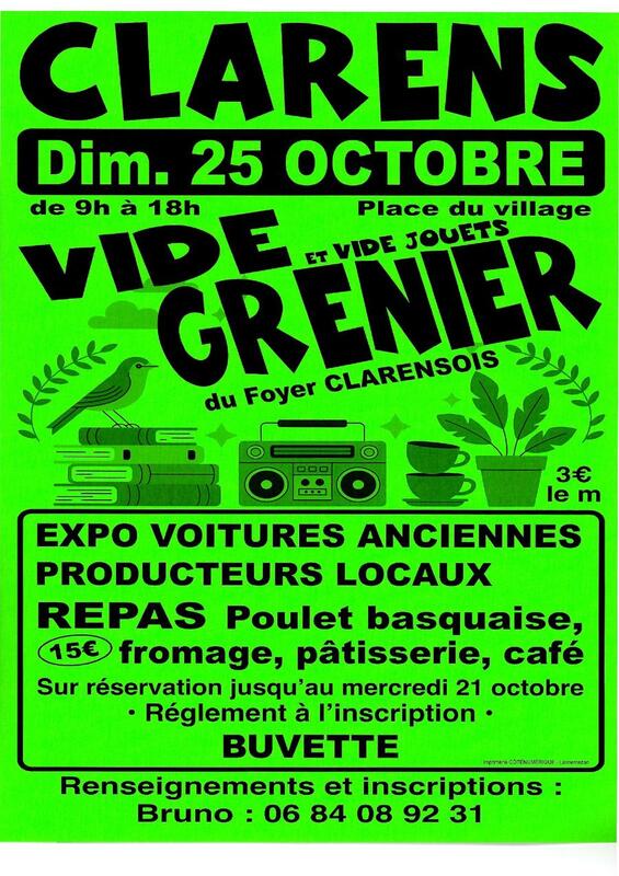 Vide grenier du foyer clarensois