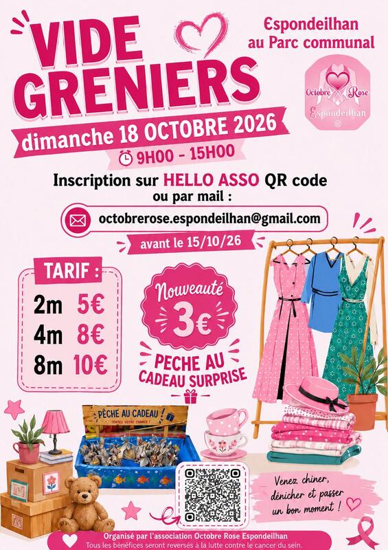 Vide greniers - octobre rose