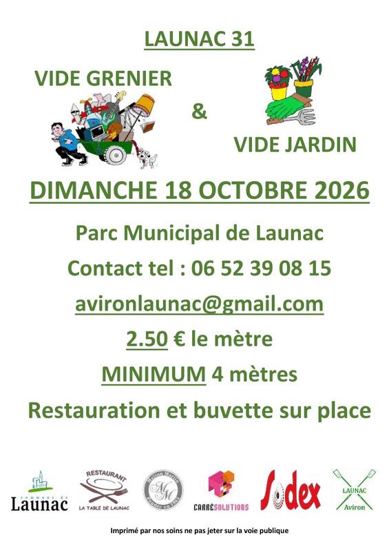 Vide grenier - vide jardin