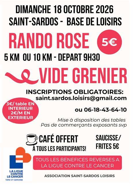 Vide grenier - octobre rose