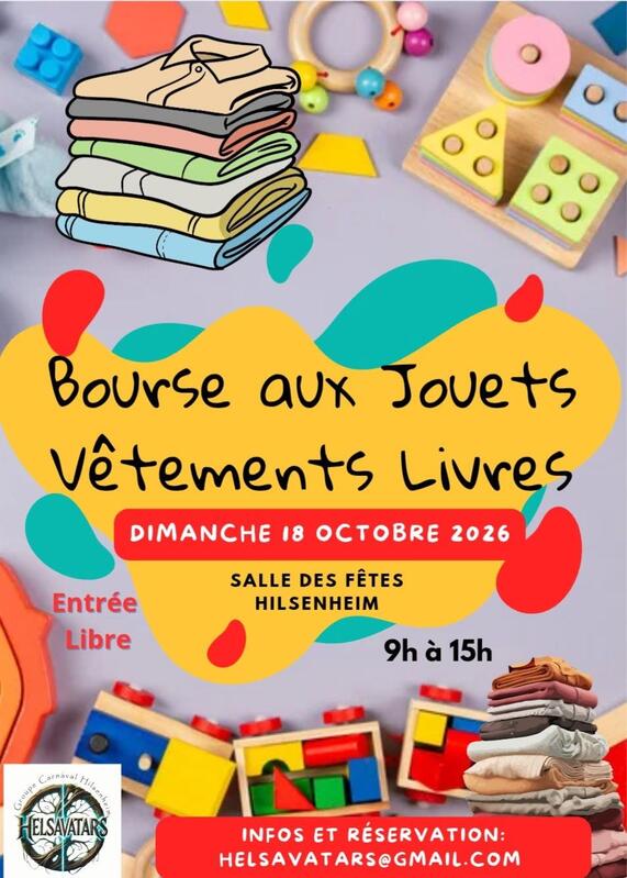 Bourse aux jouets, vêtements et livres
