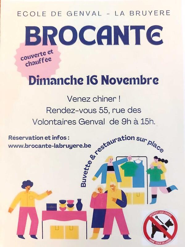 Brocante de l'école communale de genval la bruyère