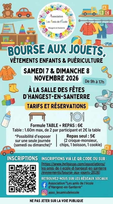 Bourse aux jouets, vêtements enfants et puériculture