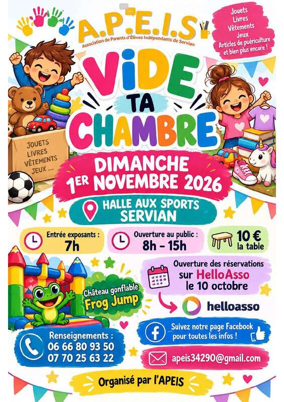 Vide ta chambre de l'apeis