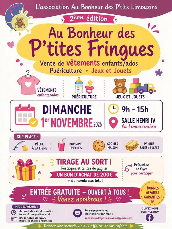 Bourse aux vêtements enfants, ados