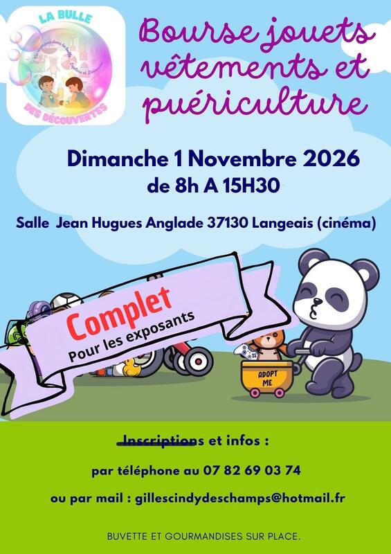 Bourse aux vêtements, jouets et puériculture