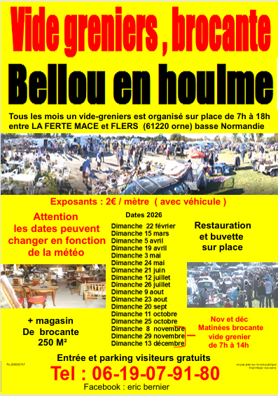 Vide grenier brocante