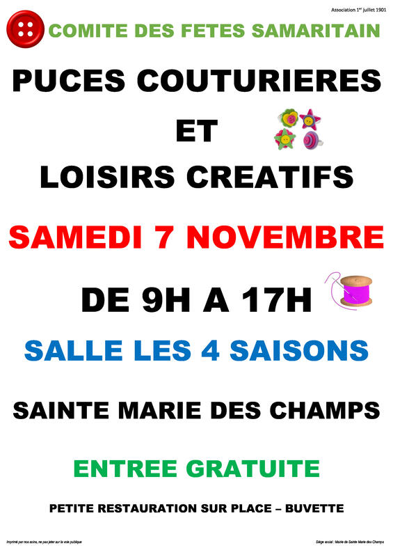 Puces couturières et loisirs créatifs
