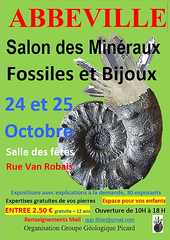 Salon des minéraux, fossiles et bijoux