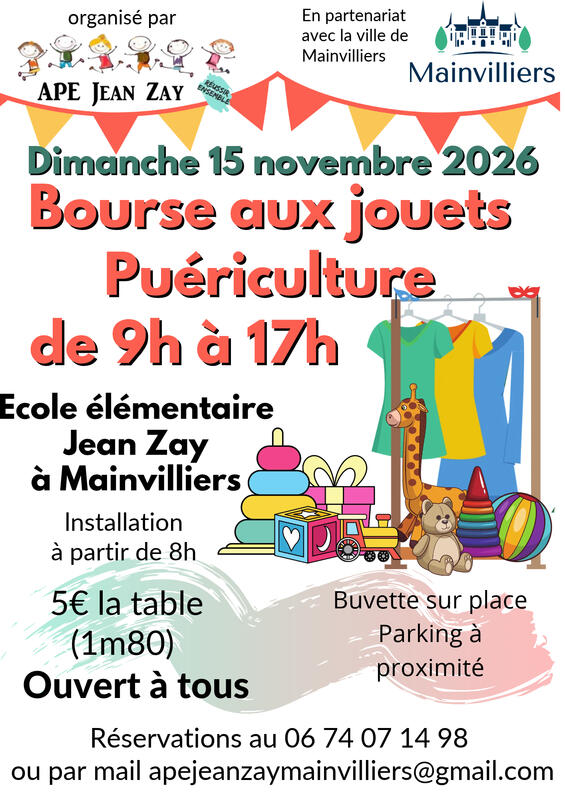 Bourse aux jouets - puériculture de l'ape jean zay