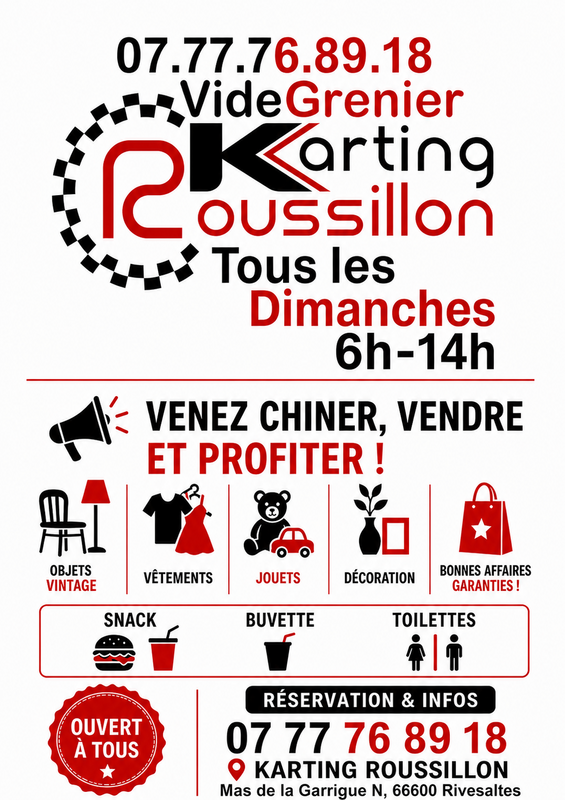 Vide grenier karting roussillon