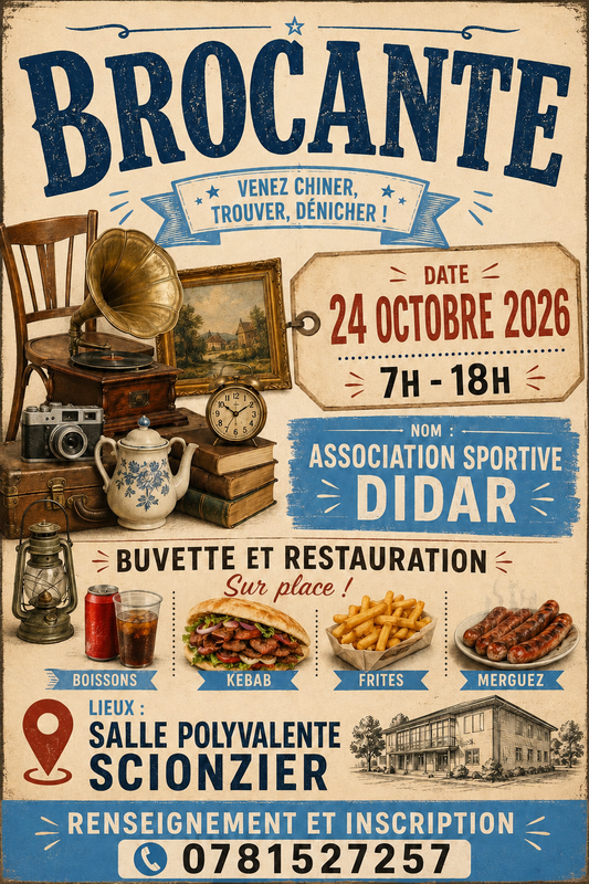 Brocante association sportive didar