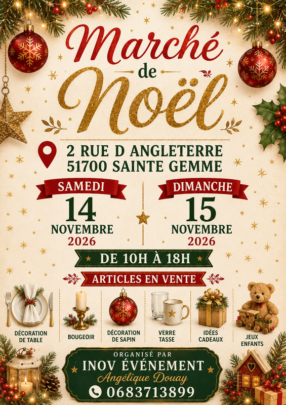 Marché de noël porte ouverte de l association
