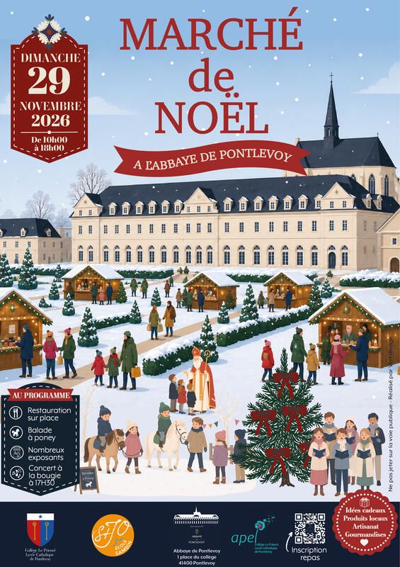Marché de noël abbaye de pontlevoy
