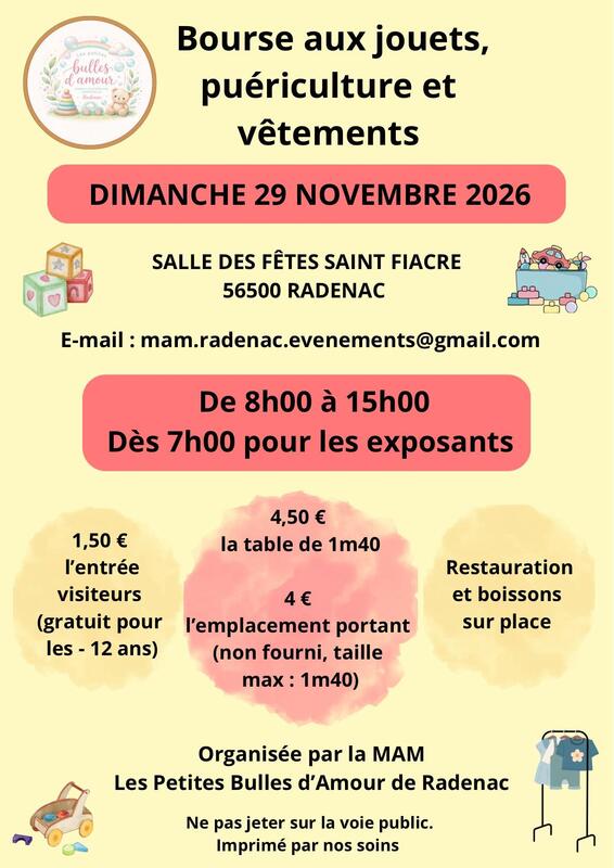 Bourse aux jouets, puériculture et vêtements