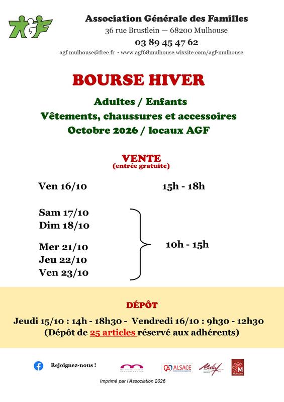 Bourse aux vêtements hiver enfants adultes