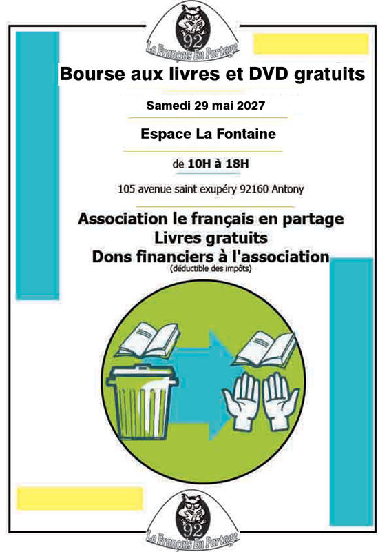 Bourse aux livres et dvd gratuits