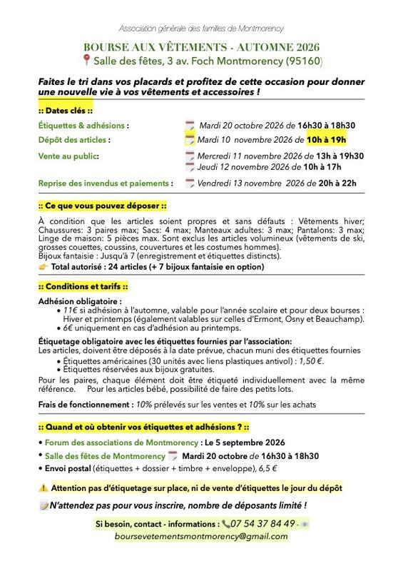 Bourse aux vêtements