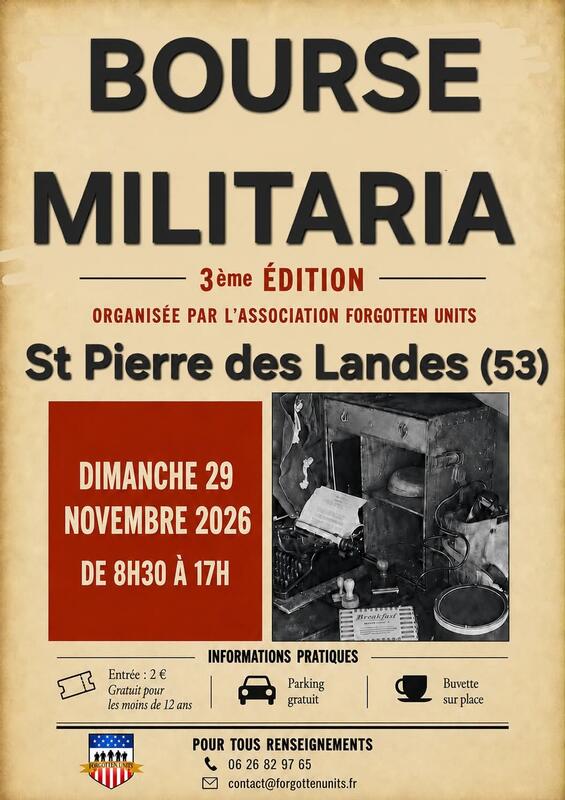 3ème bourse militaria de l'association forgotten units
