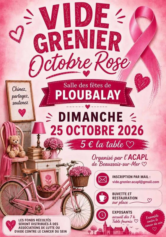 Vide grenier - octobre rose