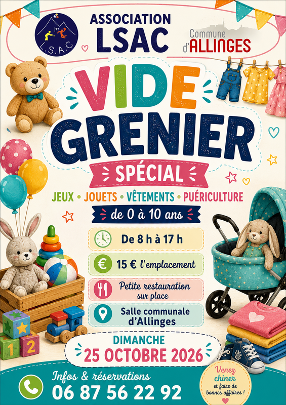 Vide grenier spécial enfant 0/10 ans