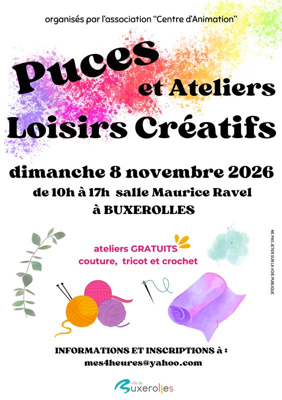 Puces et ateliers de loisirs créatifs
