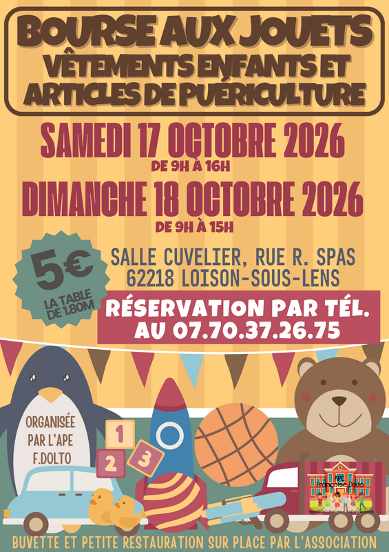 Bourse puériculture, jouets et vêtements enfants