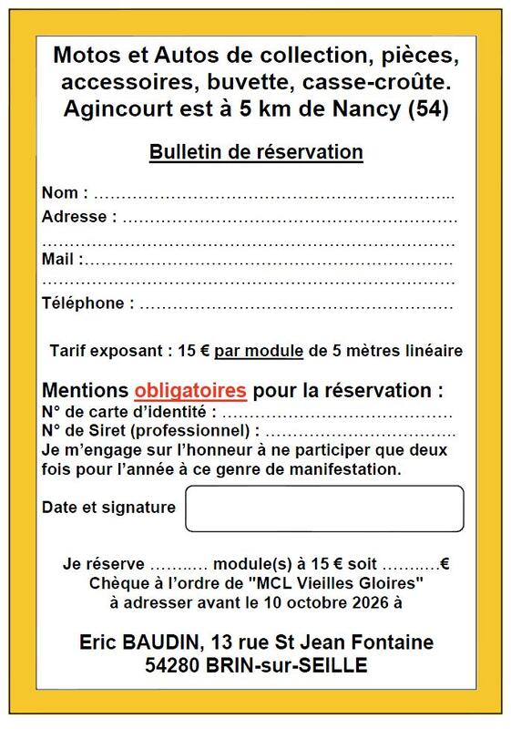Bourse moto auto des vieilles gloires