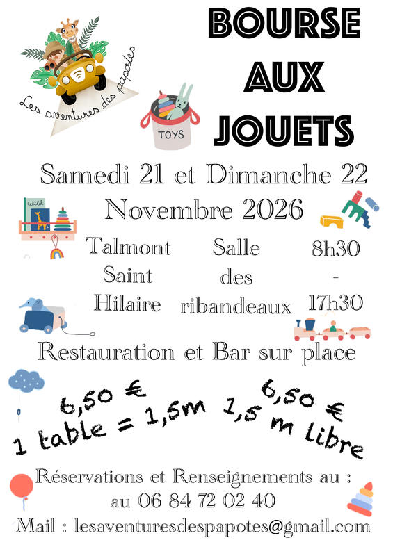 Bourse aux jouets des aventures des papotes