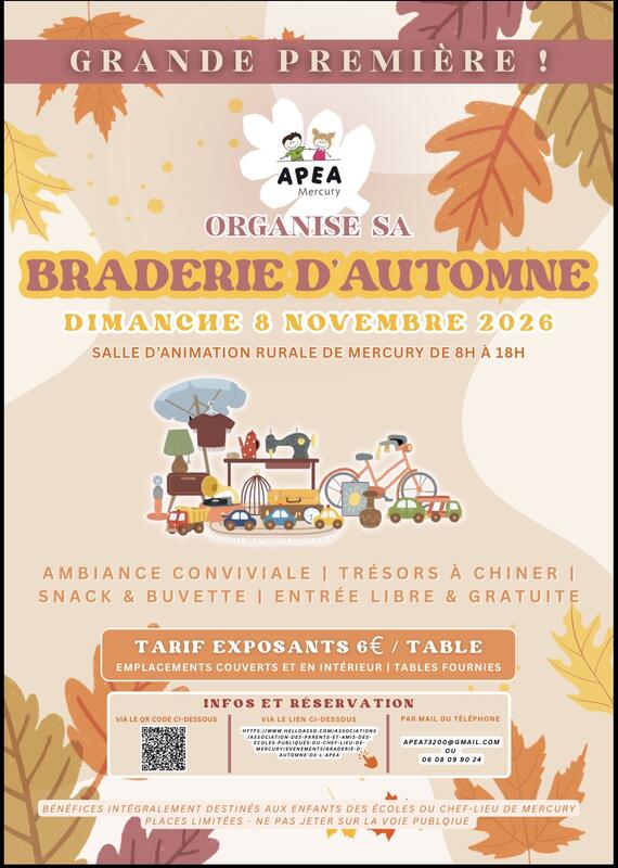 Braderie d'automne de l'apea