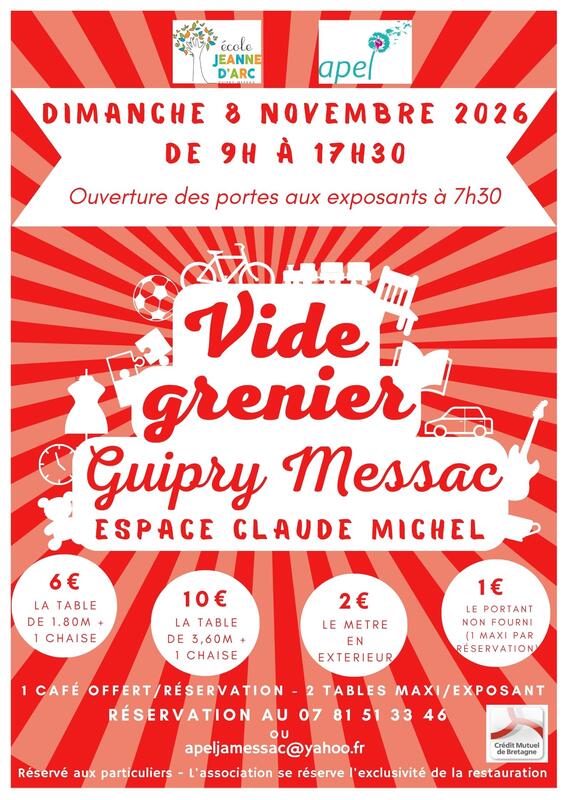 Vide-grenier de l'école jeanne d'arc
