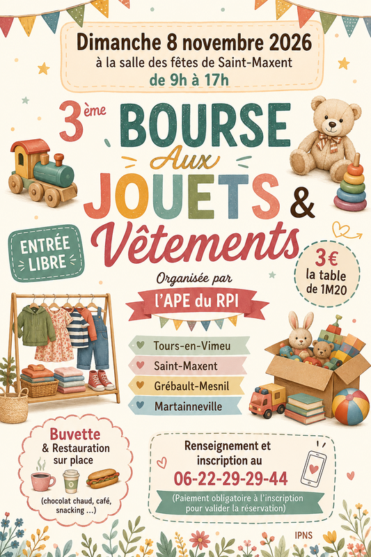 3ème bourse aux jouets et vetements